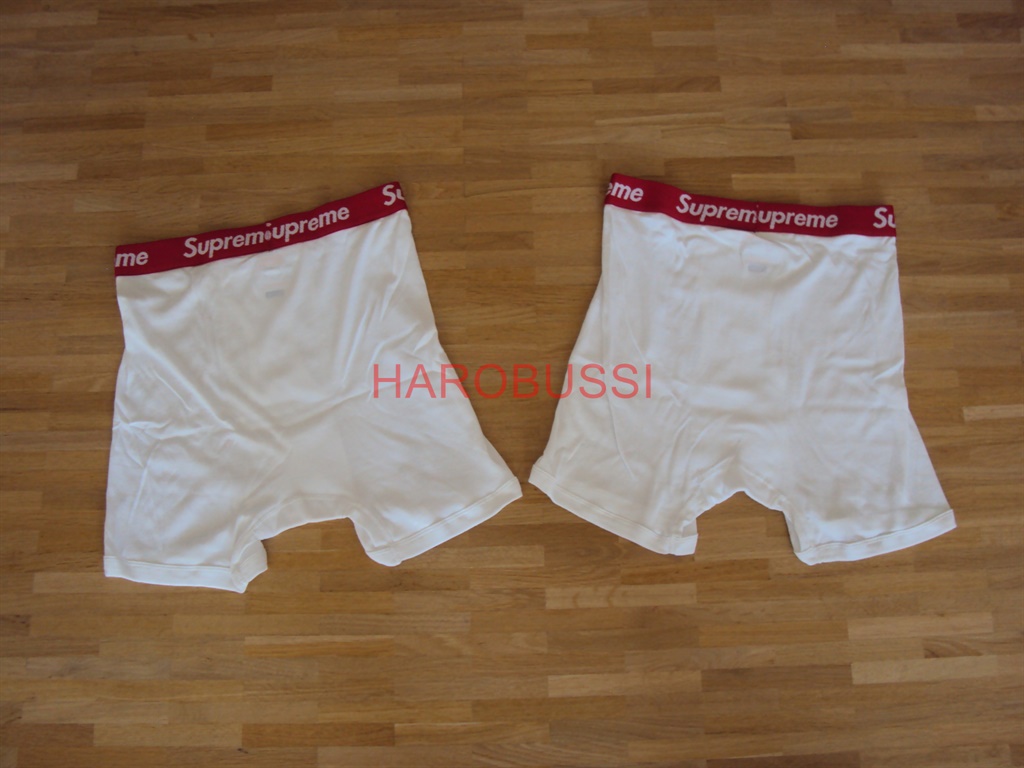 Original Supreme x Hanes Boxer Briefs Shorts 2 Stück Box Logo white Gr